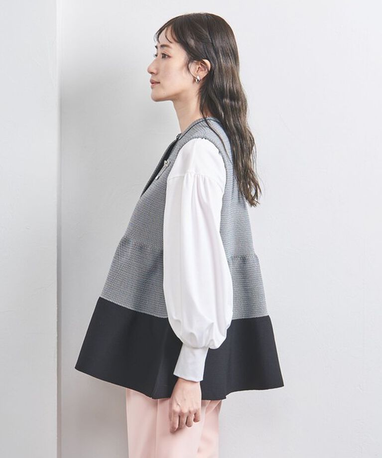 UNITED ARROWS「P リボンブローチ ニットベスト」|ニット・セーター|