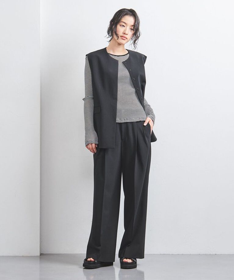UNITED ARROWS「タック イージーパンツ」|チノ|