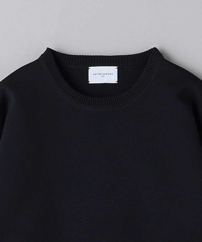 UNITED ARROWS「スウェットライク クルーネック ニットプルオーバー」|ニット・セーター|