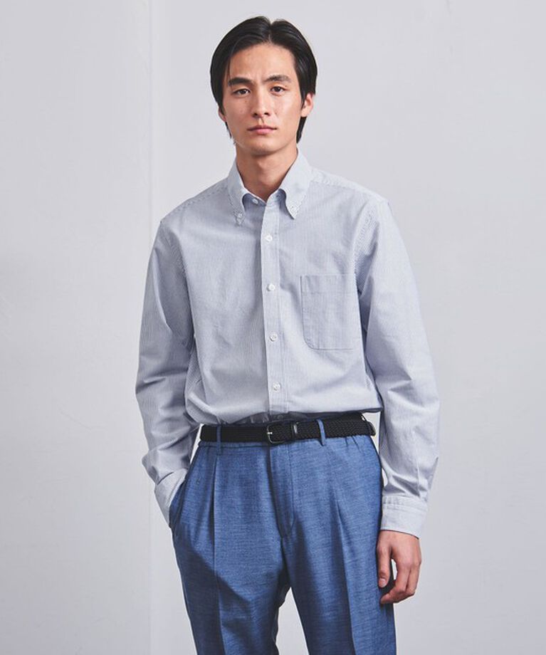 UNITED ARROWS「オーガニックコットン オックスフォード ストライプ ボタンダウン シャツ」|シャツ・ブラウス|ROYAL