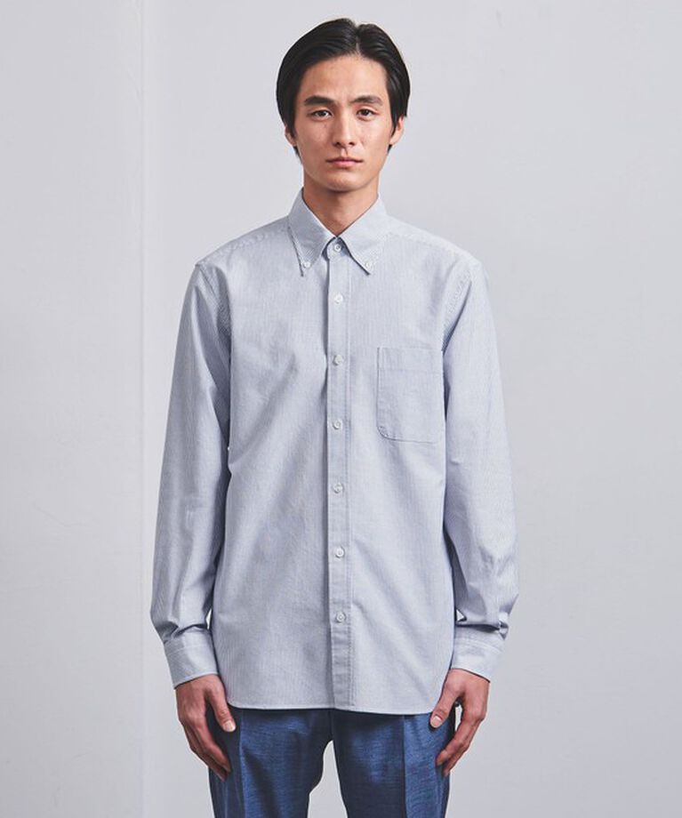 UNITED ARROWS「オーガニックコットン オックスフォード ストライプ ボタンダウン シャツ」|シャツ・ブラウス|