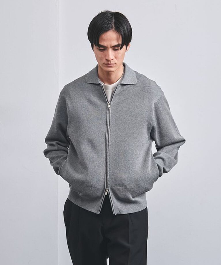 UNITED ARROWS「アゼ ジップアップ ポロカーディガン」|カーディガン|