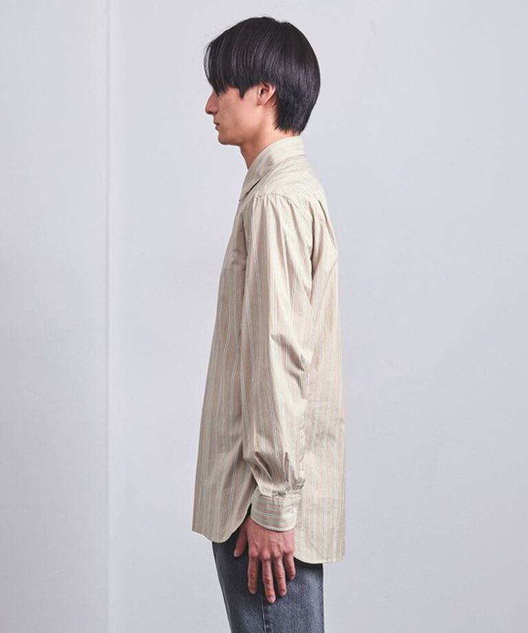 UNITED ARROWS「ALBINI カラーストライプ セミワイドカラーシャツ」|シャツ・ブラウス|