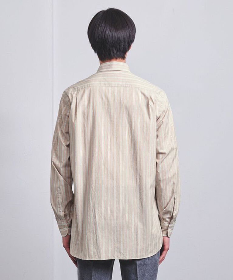 UNITED ARROWS「ALBINI カラーストライプ セミワイドカラーシャツ」|シャツ・ブラウス|