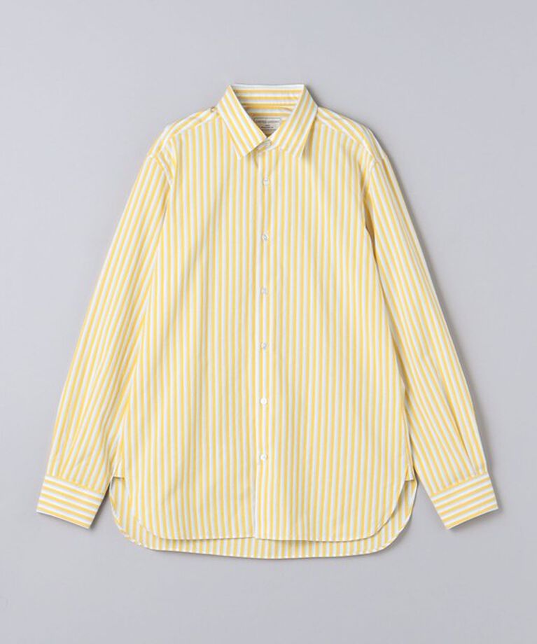 UNITED ARROWS「ALBINI カラーストライプ セミワイドカラーシャツ」|シャツ・ブラウス|