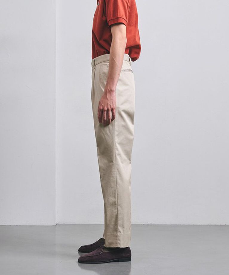 UNITED ARROWS「ツイル ベーシック 1プリーツ チノパンツ」|チノ|