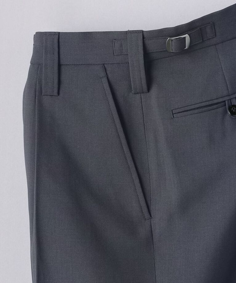 UNITED ARROWS「ウールトロピカル 1プリーツ ミリタリートラウザーズ」|スラックス|