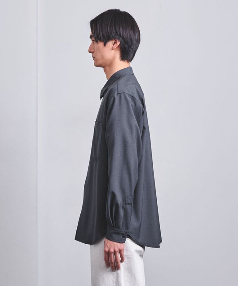UNITED ARROWS「ウールトロピカル ジップ レギュラーカラー シャツ」|シャツ・ブラウス|