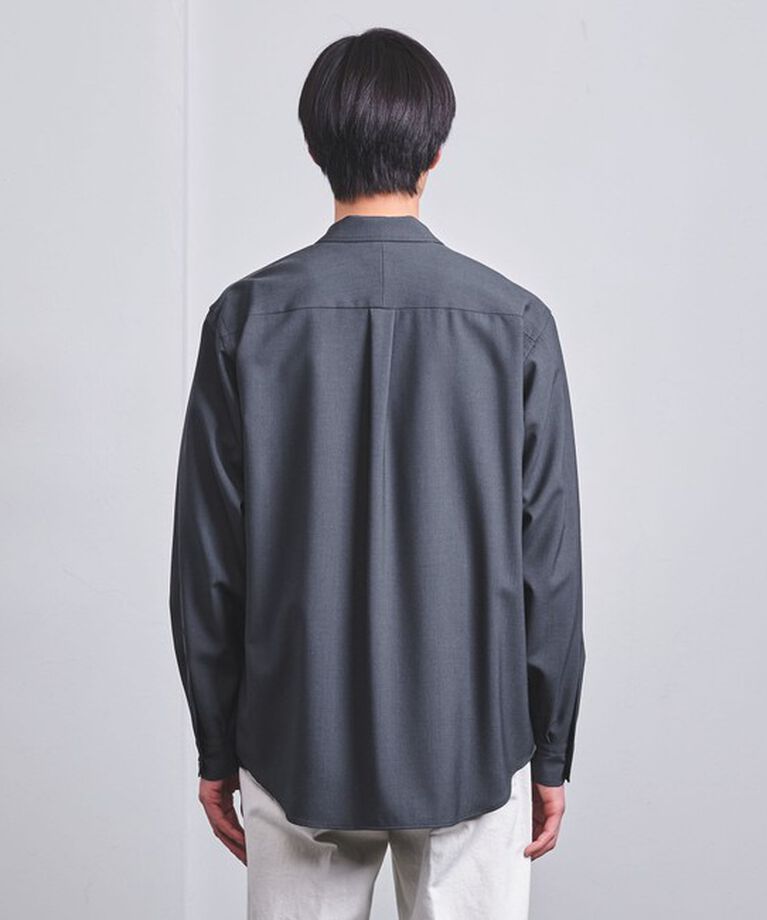 UNITED ARROWS「ウールトロピカル ジップ レギュラーカラー シャツ」|シャツ・ブラウス|