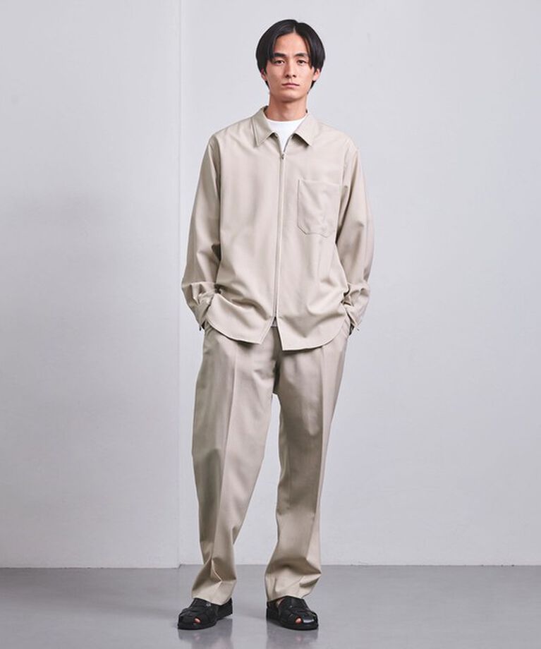 UNITED ARROWS「ウールトロピカル ジップ レギュラーカラー シャツ」|シャツ・ブラウス|