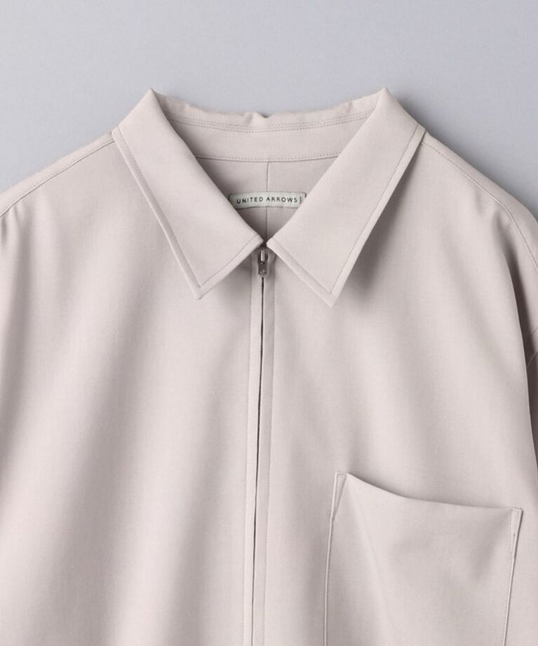 UNITED ARROWS「ウールトロピカル ジップ レギュラーカラー シャツ」|シャツ・ブラウス|