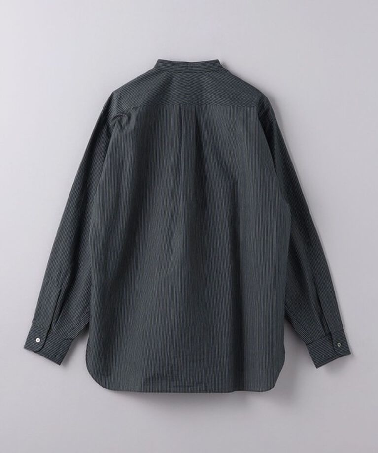 UNITED ARROWS「フェザー ポプリン ストライプ バンドカラー シャツ」|シャツ・ブラウス|