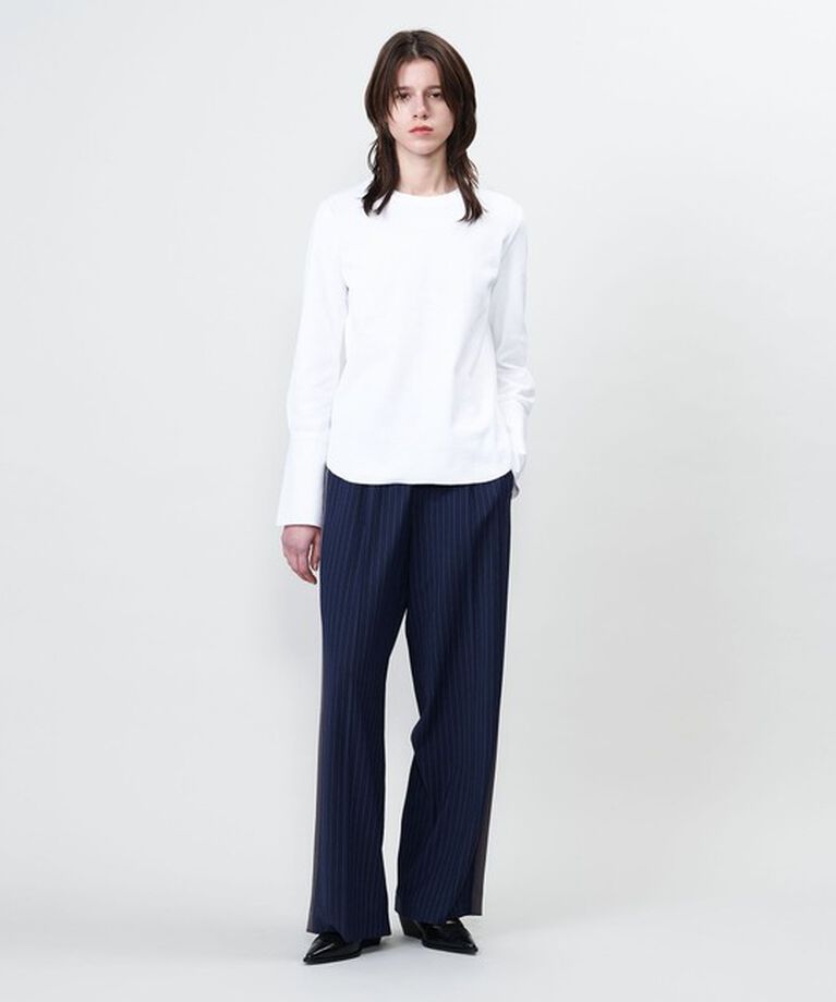 ASTRAET「＜ASTRAET＞リブ コンビ クルーネックカットソー」|Tシャツ・カットソー|