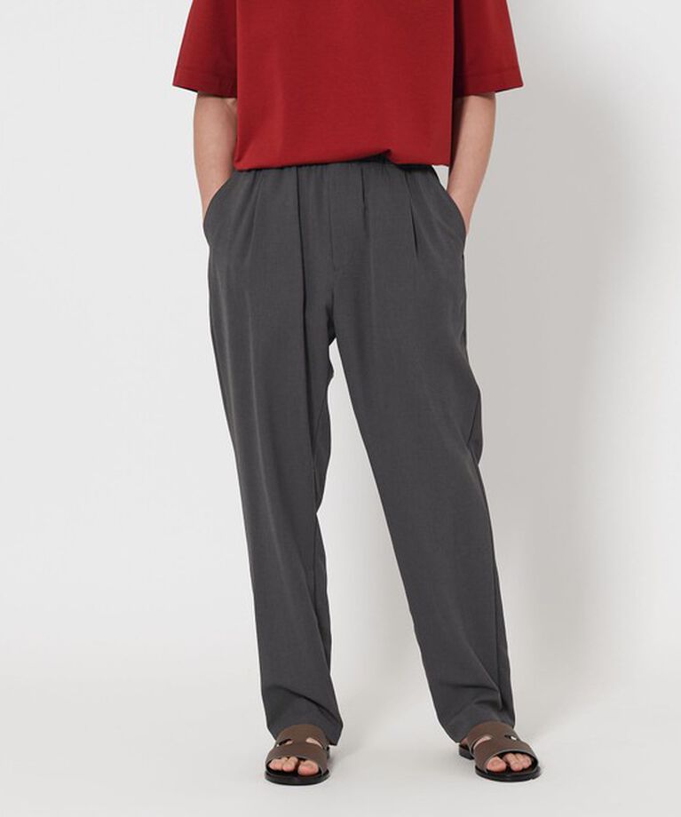 UNITED ARROWS「リラクション トロピカル オールギャザー テーパード イージーパンツ」|その他|DK.GRAY