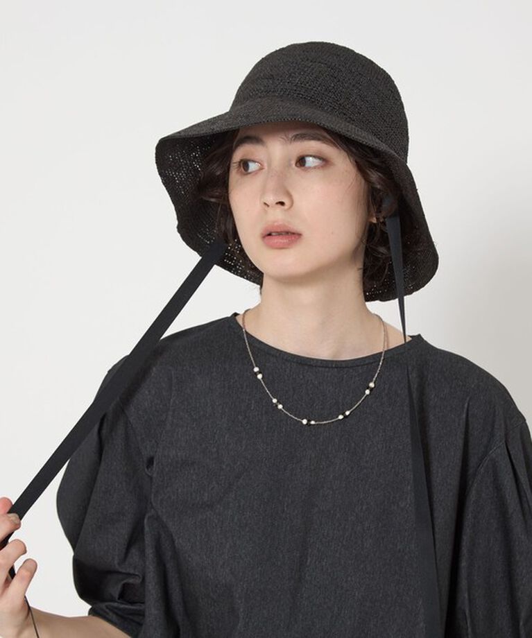 UNITED ARROWS「RFA リボン ハット UV」|ハット|BLACK