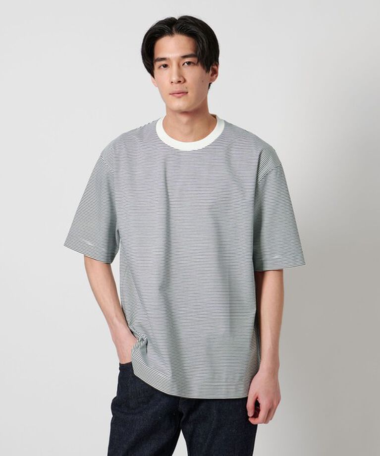 UNITED ARROWS「ポンチ ボーダー Tシャツ デオドランド ー抗菌防臭・接触冷感ー」|Tシャツ・カットソー|