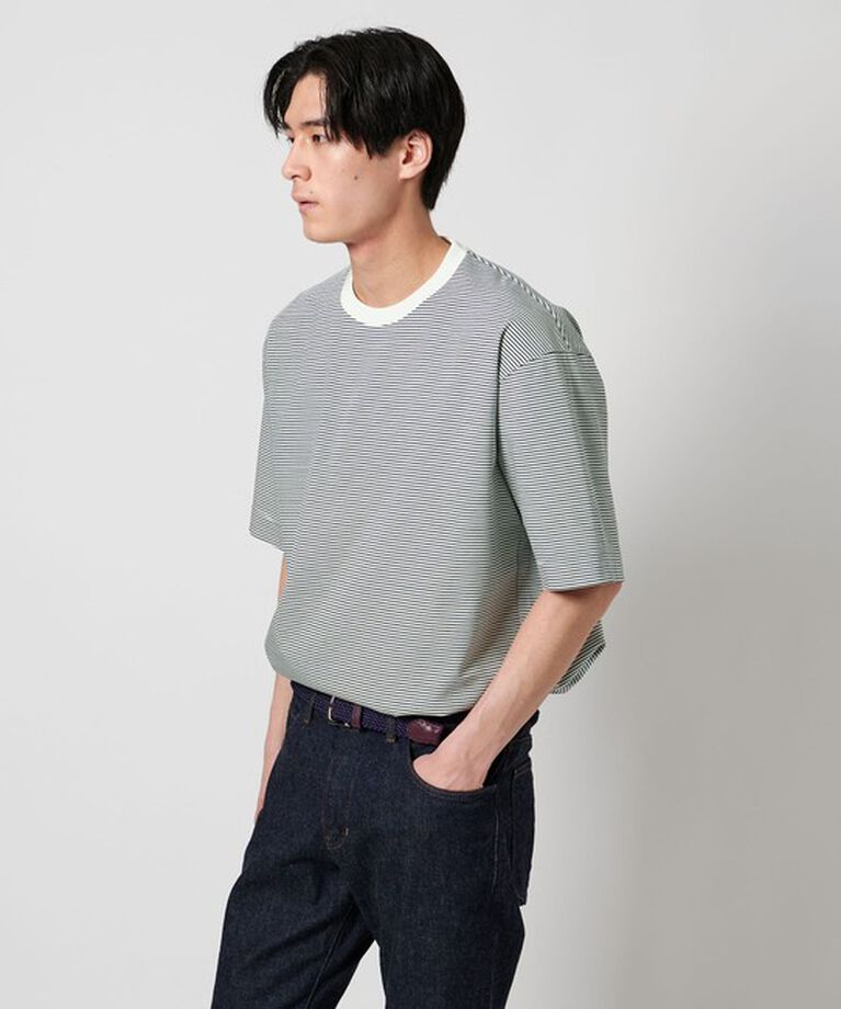 UNITED ARROWS「ポンチ ボーダー Tシャツ デオドランド ー抗菌防臭・接触冷感ー」|Tシャツ・カットソー|