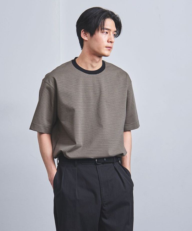 UNITED ARROWS「ポンチ ボーダー Tシャツ デオドランド ー抗菌防臭・接触冷感ー」|Tシャツ・カットソー|