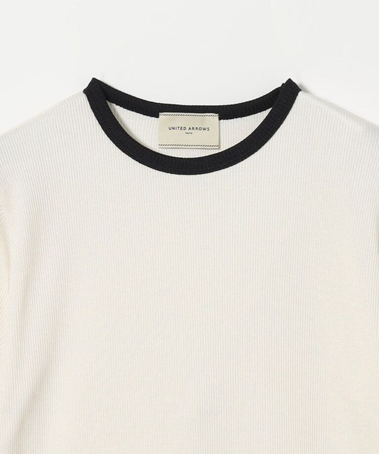 UNITED ARROWS「リブ バイカラーパイピング Tシャツ」|Tシャツ・カットソー|