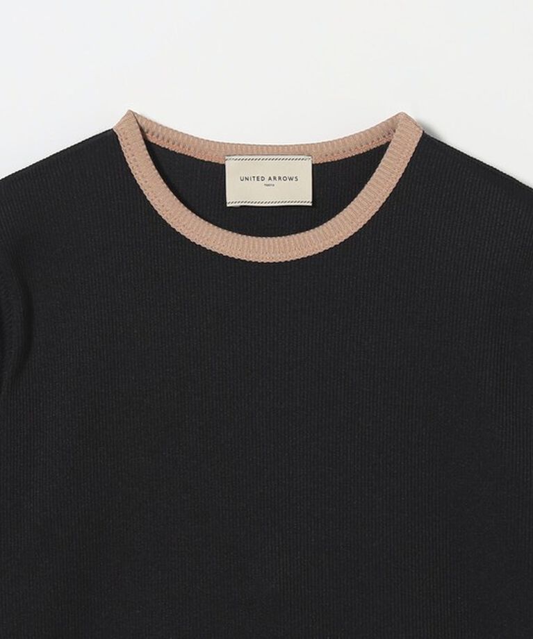 UNITED ARROWS「リブ バイカラーパイピング Tシャツ」|Tシャツ・カットソー|