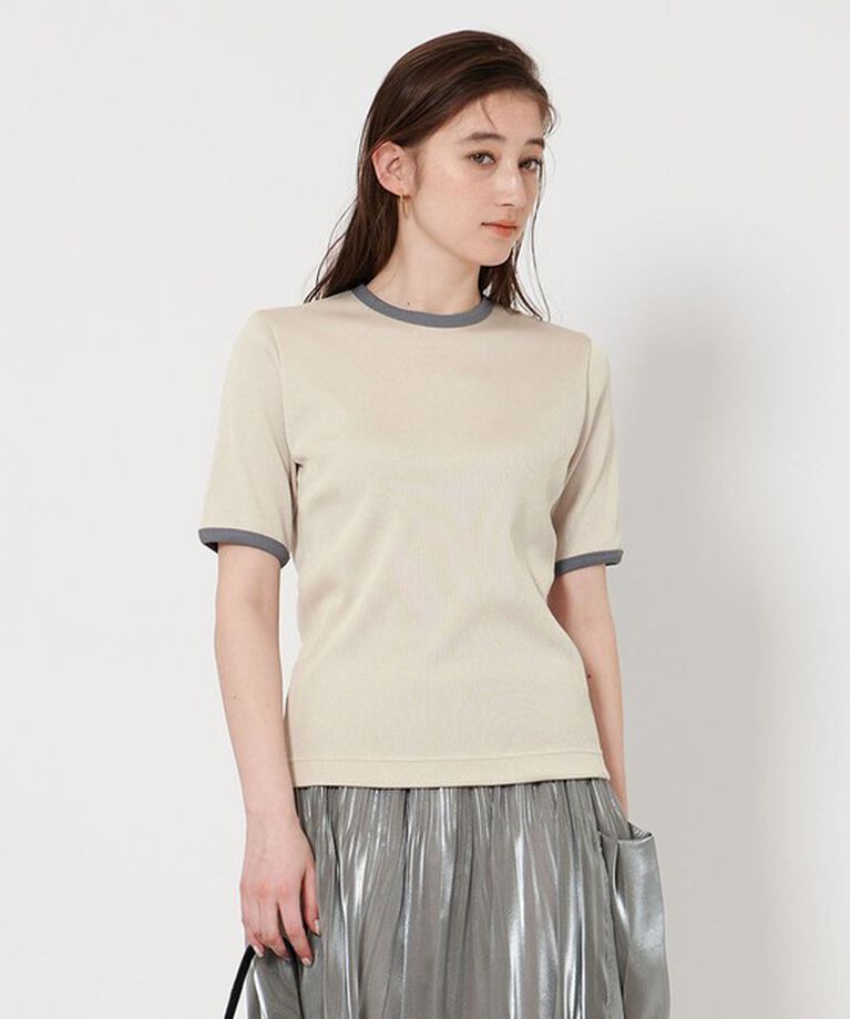 UNITED ARROWS「リブ バイカラーパイピング Tシャツ」|Tシャツ・カットソー|BEIGE