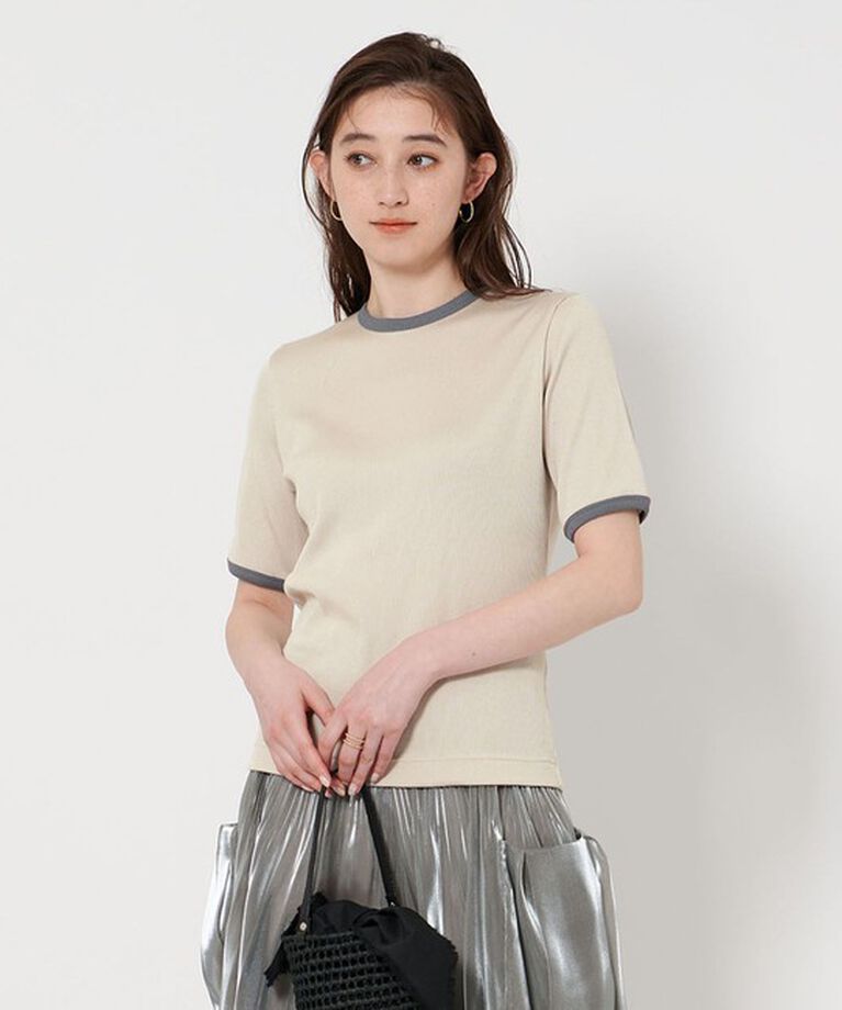 UNITED ARROWS「リブ バイカラーパイピング Tシャツ」|Tシャツ・カットソー|