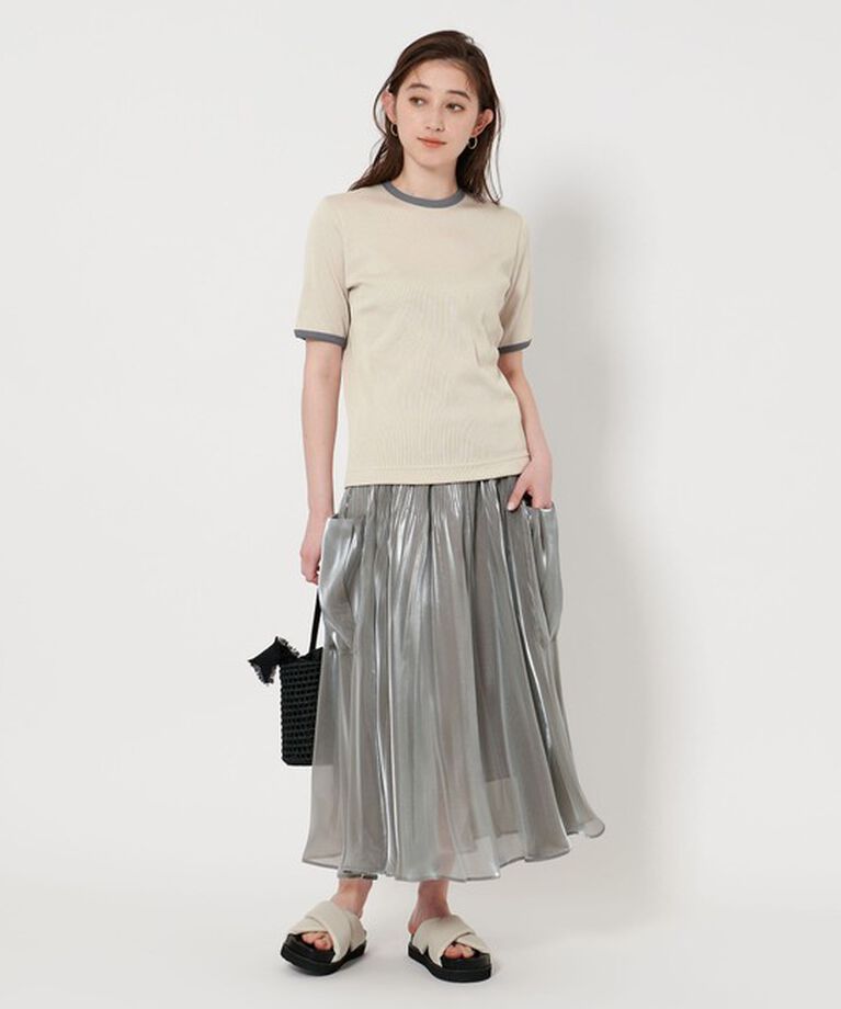 UNITED ARROWS「リブ バイカラーパイピング Tシャツ」|Tシャツ・カットソー|