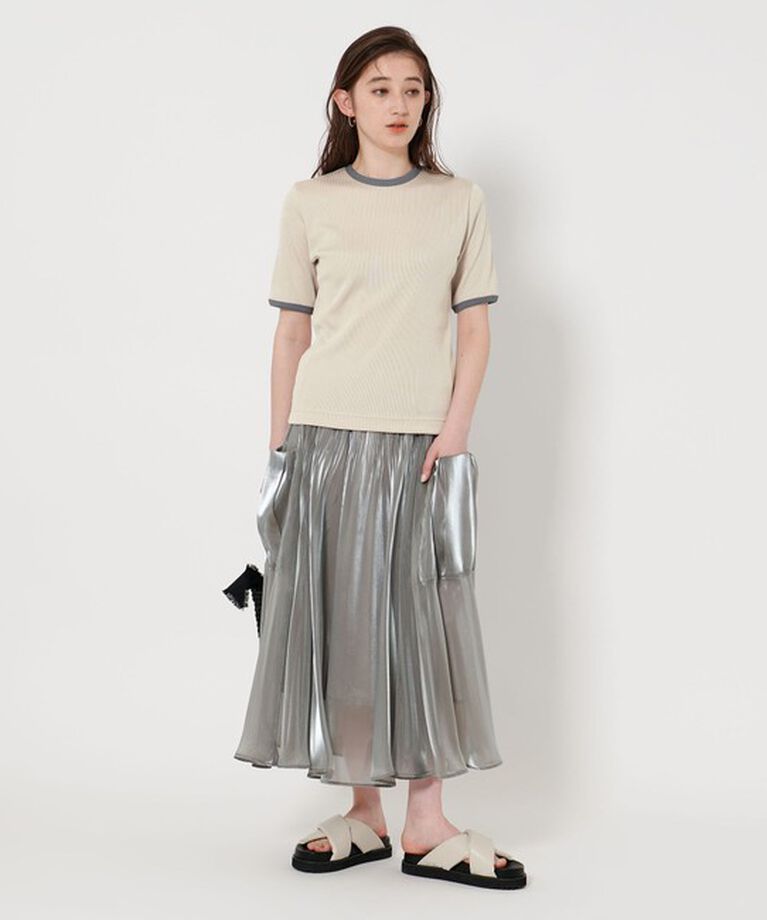 UNITED ARROWS「リブ バイカラーパイピング Tシャツ」|Tシャツ・カットソー|