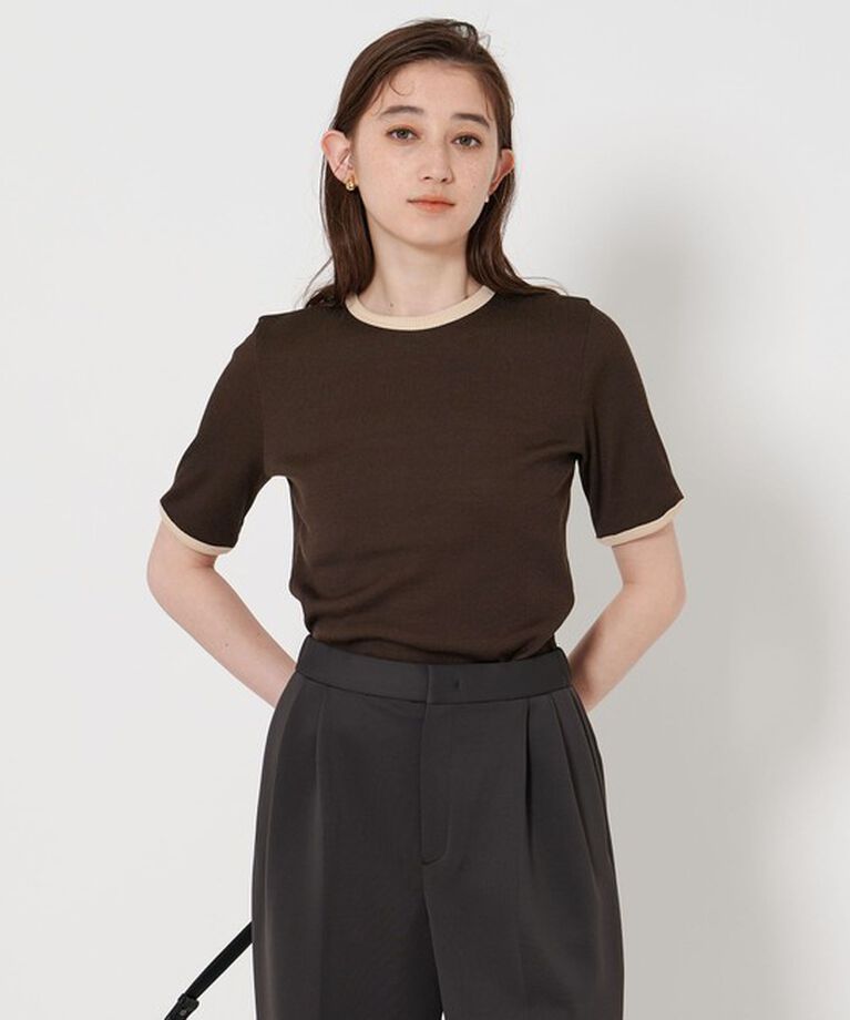 UNITED ARROWS「リブ バイカラーパイピング Tシャツ」|Tシャツ・カットソー|