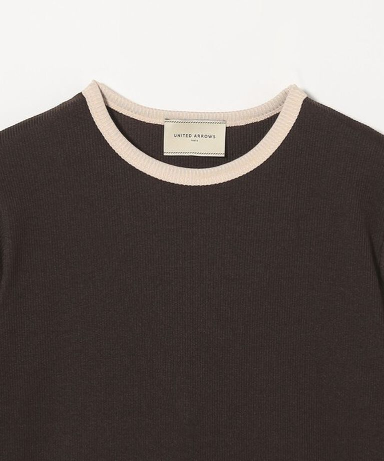 UNITED ARROWS「リブ バイカラーパイピング Tシャツ」|Tシャツ・カットソー|