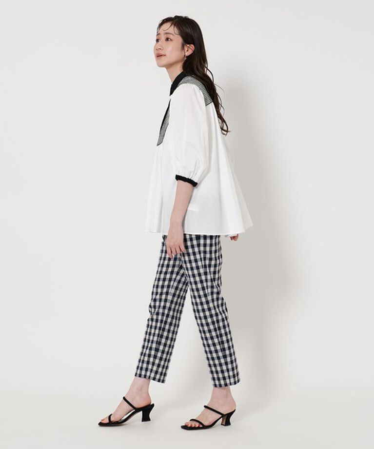 UNITED ARROWS「エンブロイダリー ショートスリーブ ブラウス」|シャツ・ブラウス|