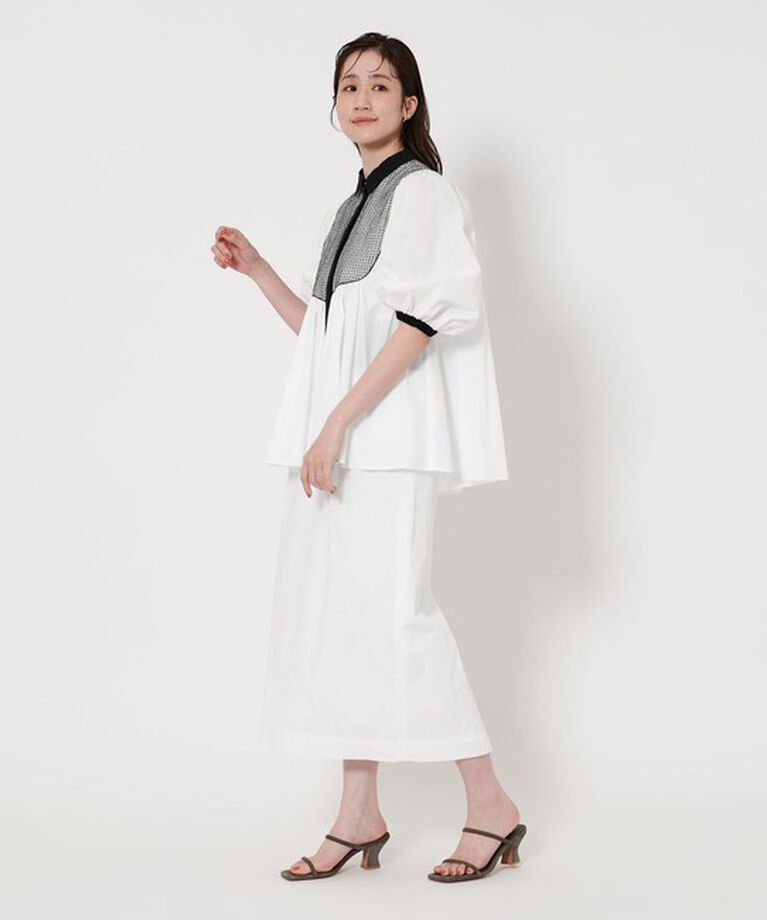 UNITED ARROWS「エンブロイダリー ショートスリーブ ブラウス」|シャツ・ブラウス|