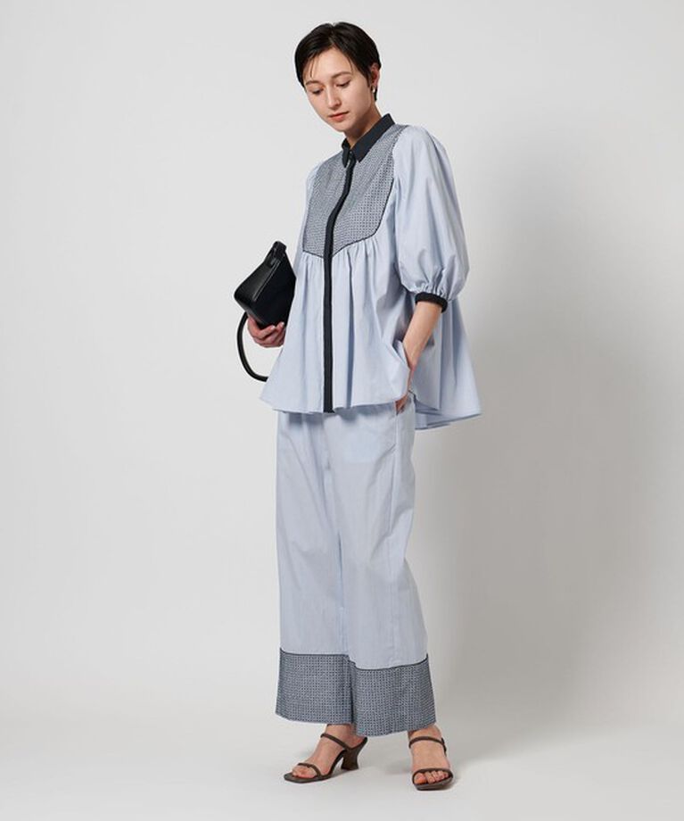 UNITED ARROWS「エンブロイダリー ショートスリーブ ブラウス」|シャツ・ブラウス|