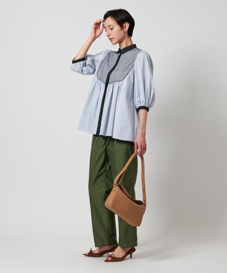 UNITED ARROWS「エンブロイダリー ショートスリーブ ブラウス」|シャツ・ブラウス|