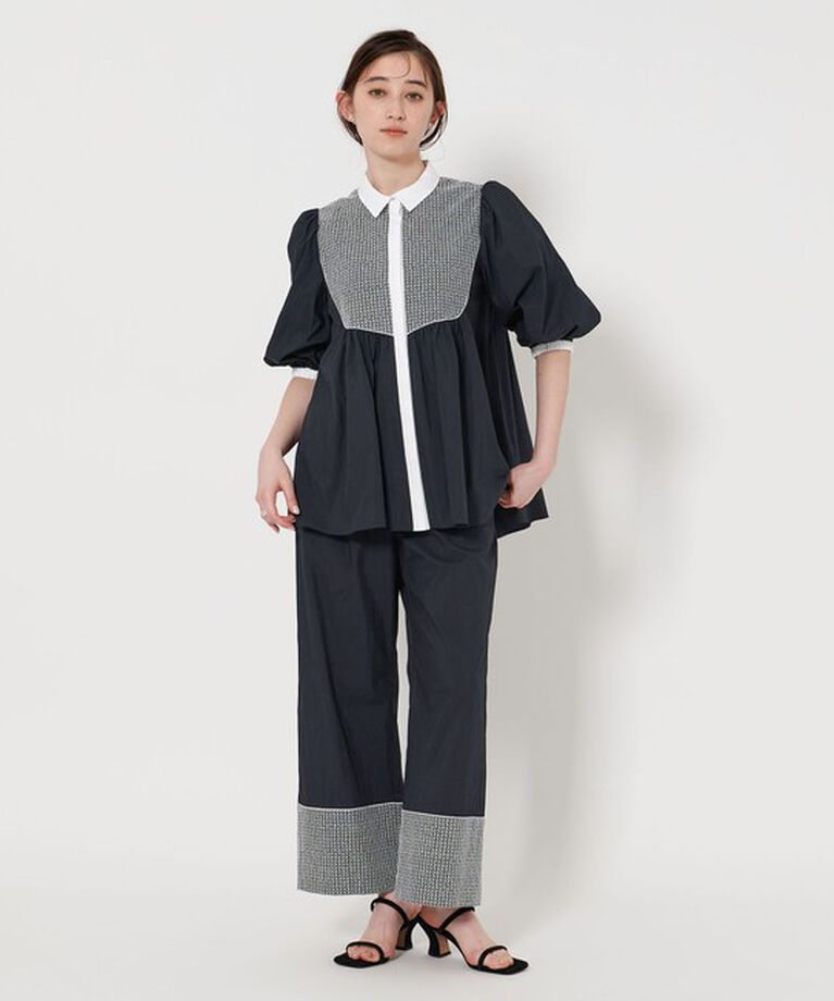 UNITED ARROWS「エンブロイダリー ショートスリーブ ブラウス」|シャツ・ブラウス|