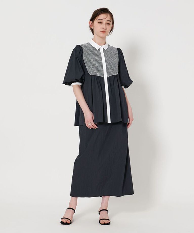 UNITED ARROWS「エンブロイダリー ショートスリーブ ブラウス」|シャツ・ブラウス|