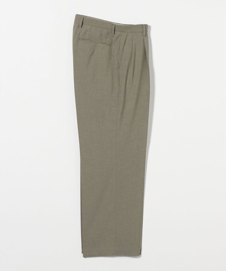 UNITED ARROWS「＜District＞ ポリエステル 2プリーツ ワイドスラックス」|スラックス|
