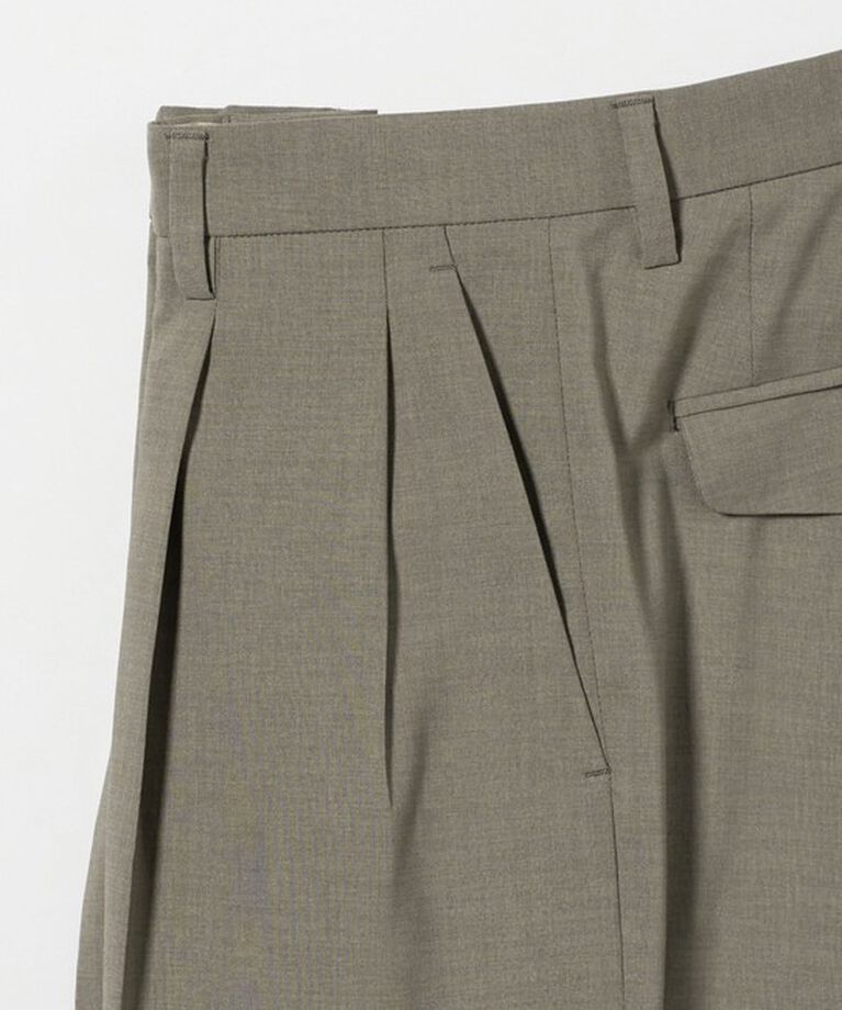 UNITED ARROWS「＜District＞ ポリエステル 2プリーツ ワイドスラックス」|スラックス|