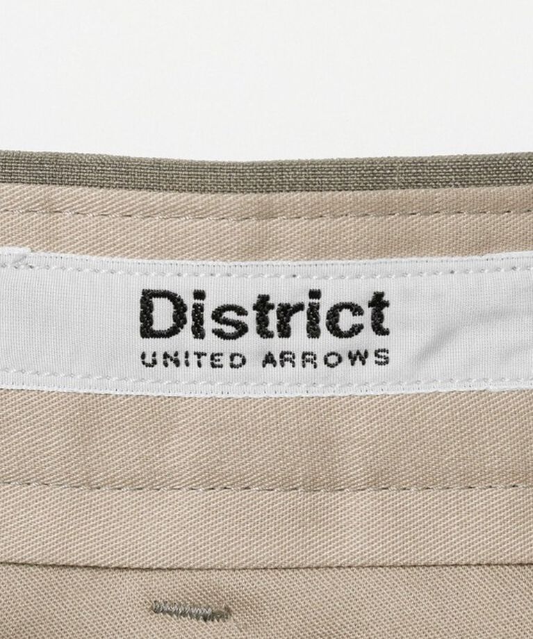 UNITED ARROWS「＜District＞ ポリエステル 2プリーツ ワイドスラックス」|スラックス|