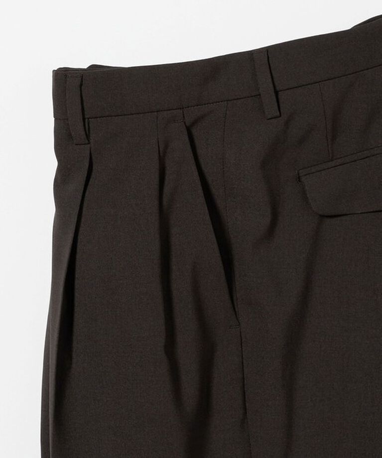 UNITED ARROWS「＜District＞ ポリエステル 2プリーツ ワイドスラックス」|スラックス|