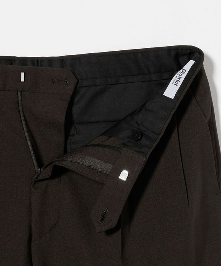 UNITED ARROWS「＜District＞ ポリエステル 2プリーツ ワイドスラックス」|スラックス|