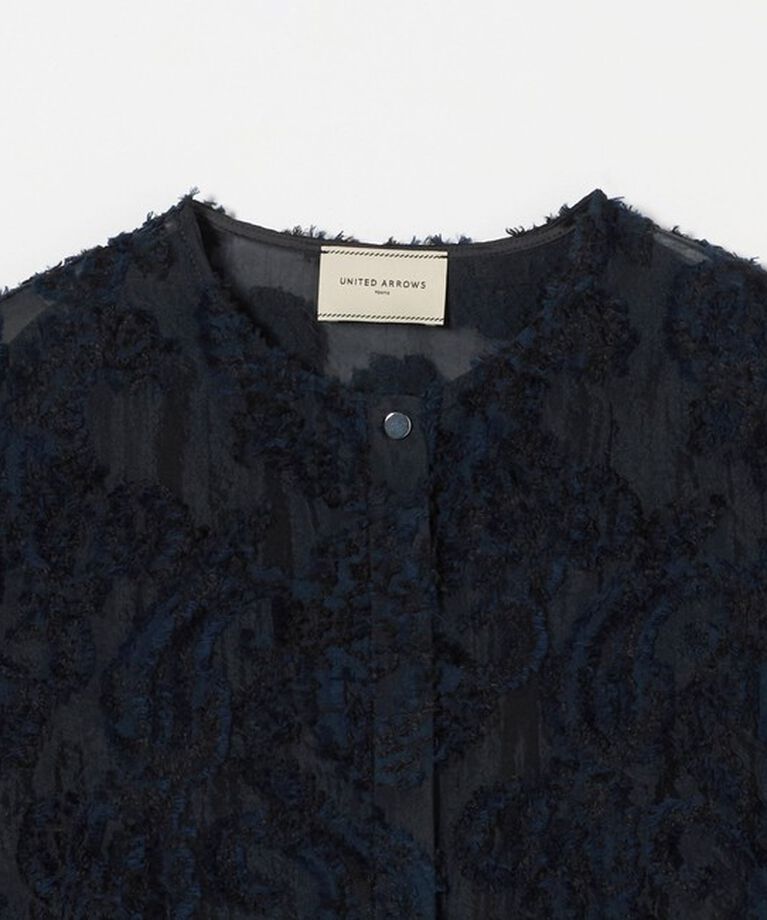 UNITED ARROWS「ペイズリー カットジャガード ショートスリーブブラウス」|シャツ・ブラウス|