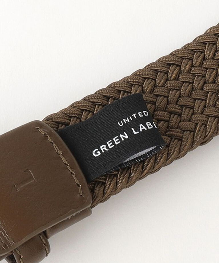 UNITED ARROWS green label relaxing「レザー バックル ゴムメッシュ ベルト」|ベルト|