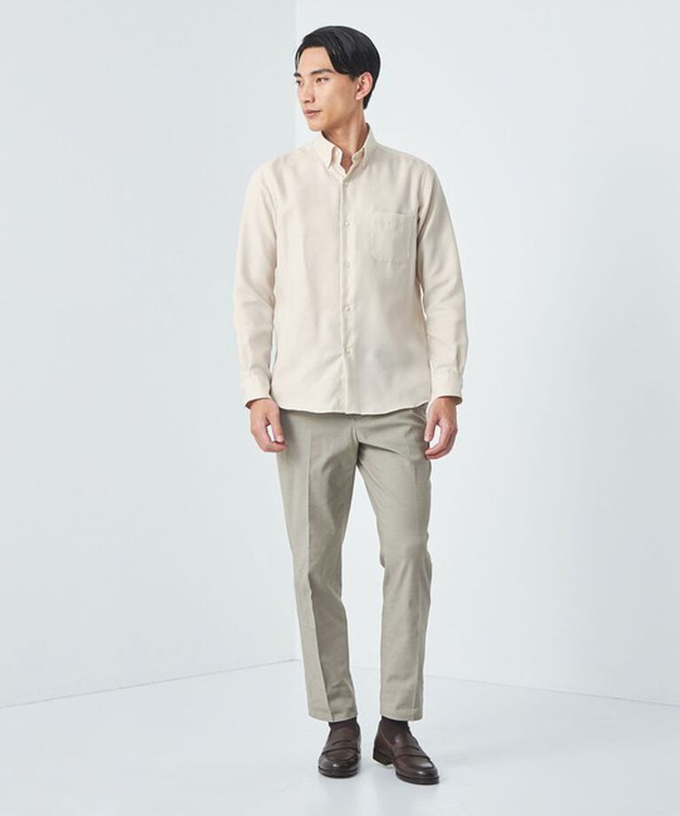 UNITED ARROWS green label relaxing「エブリット コットンオックス ムジ スナップ ボタンダウン シャツ -イージーアイロン-」|シャツ・ブラウス|