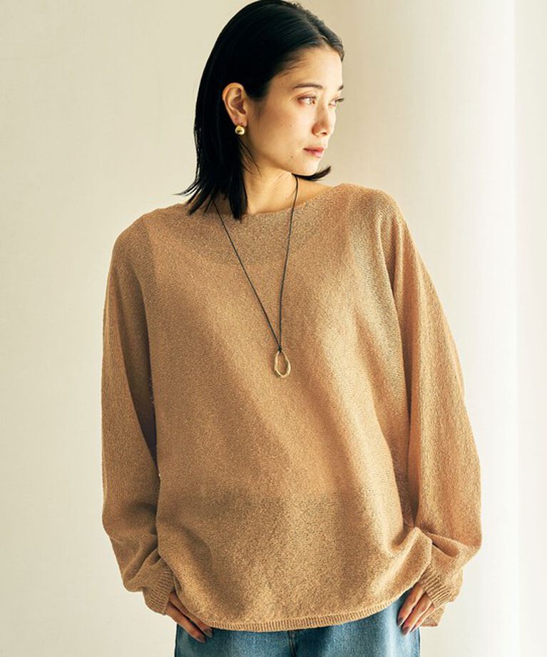 UNITED ARROWS green label relaxing「＜SEASONAL COLLECTION＞ペーパー プルオーバー ニット -ウォッシャブル-」|ニット・セーター|