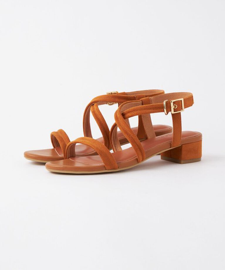 UNITED ARROWS green label relaxing「パデッドクロス サンダル（3cmヒール）」|サンダル|