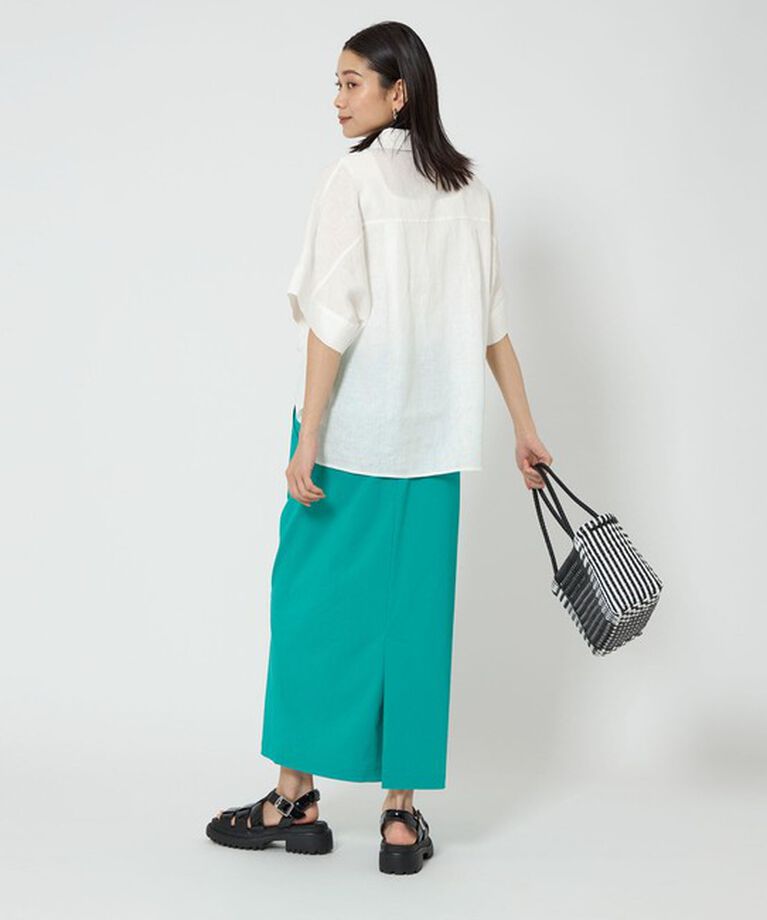 UNITED ARROWS green label relaxing「フレンチリネン スキッパー 5分袖 シャツ」|シャツ・ブラウス|