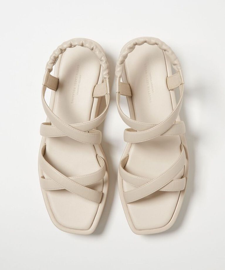 UNITED ARROWS green label relaxing「クロス プラット サンダル（3cmヒール）」|サンダル|