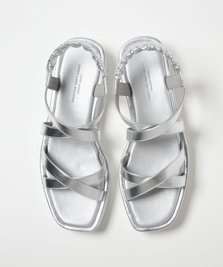 UNITED ARROWS green label relaxing「クロス プラット サンダル（3cmヒール）」|サンダル|