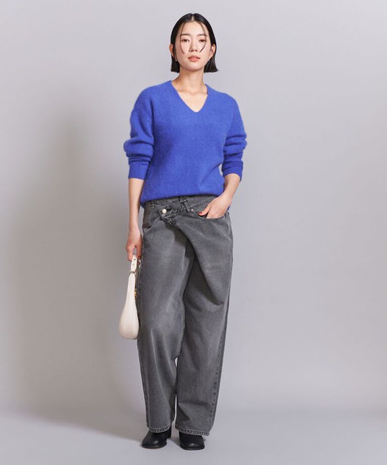 BEAUTY&YOUTH UNITED ARROWS「ダメージ ラップワイド デニムパンツ」|デニム|